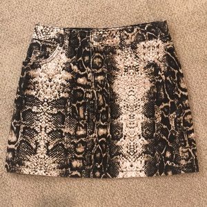 Top Shop Snakeskin Skirt Size 4